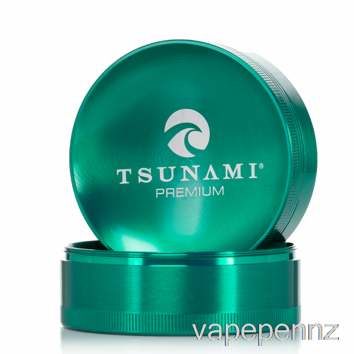 Tsunami 2.95inch 4-Piece Sunken Top Grinder Green (75mm) VAPE NZ